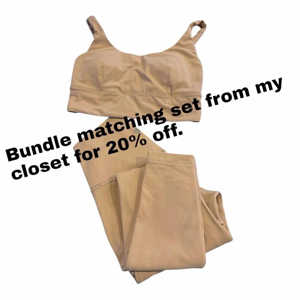 Lululemon‎ Align High Neck Bra C/D Cup Size 6 Warm Neutral